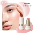 thumbnail image 1 of 2 in 1 Silky Blusher Cream Silicone Tip - Cream to Powder Blush Stick, Built-In Jelly-like Silicone Makeup Applicator, Buildable & Blendable, Multi-use Blush Makeup Stick for Cheeks, Lips and Eyes, 1 of 7