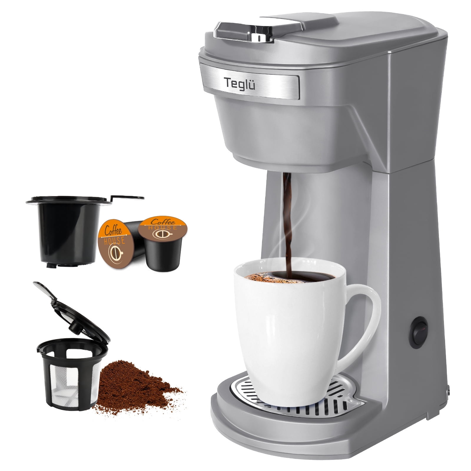 Travel Keurig Single Serve Coffee Maker For Pods And Ground Coffee