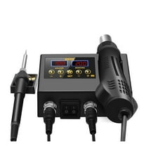 2 In 1 Soldering Station Digital Display Hot Air Gun Welding Rework For Cell-Phone BGA SMD PCB IC Repair Solder Iron Tools ,High Temperature Resistant