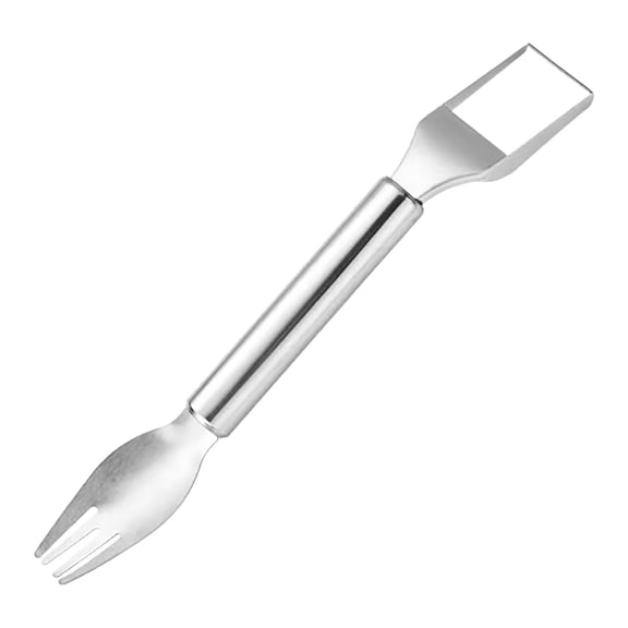 2 in 1 Stainless Watermelon Cutter And Fork, Slicer Tool for Fruit, Kitchen Gadget for Watermelon, Pineapple, Dragon Fruit, Portable for Outdoor Camping, 1 Watermelon Slicer