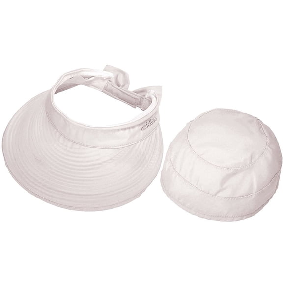 2 in 1 Sun Hats for Women, UPF 50  UV Protective Convertible Beach Visor Hat, Wide Brim Summer Sun Baseball Beach Cap, Adjustable Empty Top Caps, Pink