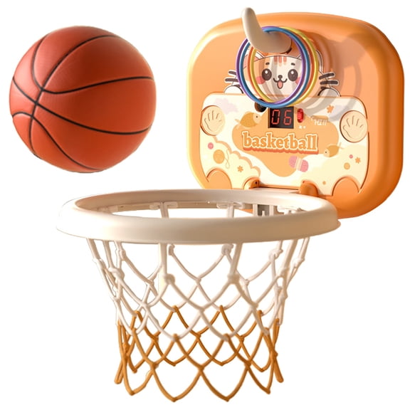 RUIG Basketball Hoop for Toddlers 1-3, Mini Indoor Basketball Hoop with Scorer, Easter Basket Stuffers for Toddler, Foldable Suction Cup Door Mount Toy, Kids Easter Gift 2-4 Year