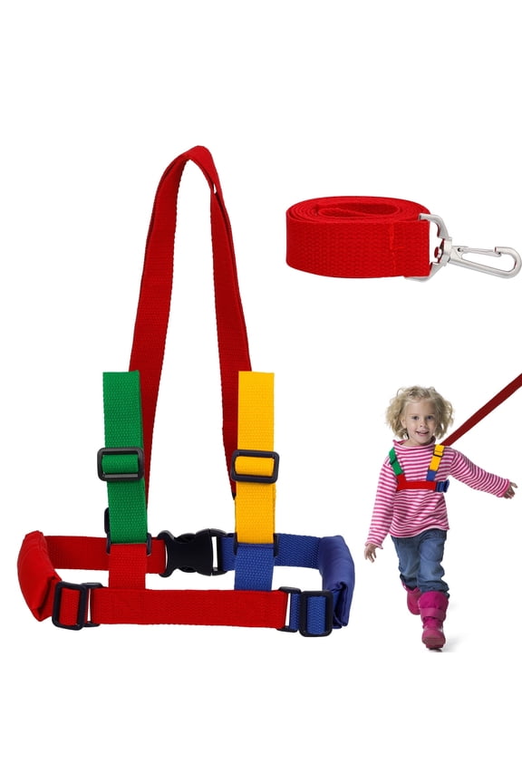 2 in 1 Toddler Safety Harness,Walking Learning Helper,Child Walking Harness with Adjustable Buckle,Anti Lost Leash with Safely Lock for 1-5 Years Kids