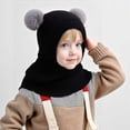 thumbnail image 1 of 2 In 1 Toddler Ski Mask Fleece Lined Beanie, Warm Windproof Knitted Childs Hat with Face Cover Soft Stretchy Cute Winter Cap for Toddler Boys Girls Outdoor Skiing Snow Play Cold Weather Daily Wear, 1 of 1