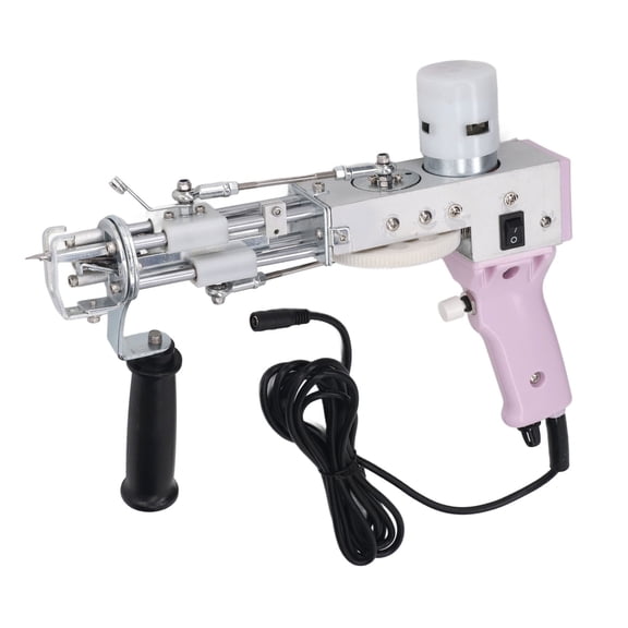 2 in 1 Tufting Machine Kit Dual Purpose Electric Carpet Rug Weaving Gun Craft Styling Tool with Adjustable Speed Voltage 100-240V, 12.4 x 8.8 inches / 31.5 x 22.5 cm Purple