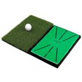 thumbnail image 1 of 2 in 1 Turf Grass Mat， Portable Foldable Hitting Mat，Practice Chipping Mat and Impact Surface Golf Swing Mat with Heavy Rubber Base for Chipping Putting Practice Training Indoor Outdoor, 1 of 7