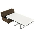 thumbnail image 1 of 2 in 1 Twin Size Folding Ottoman Sofa Bed, Multi-Function Pull Out Couch Bed with Mattress, Convertible Fold Out Sleeper Sofa Bed for Living Room Apartment Office Small Spaces, Espresso, 1 of 8