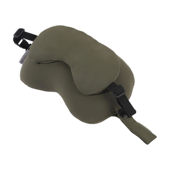2 In 1 U-Shaped Neck Pillow with Eye Mask - Memory Foam Travel Pillow for Airplane, Car, and Office Nap - Ergonomic Design, Portable & Detachable for Comfortable Sleep Army Green