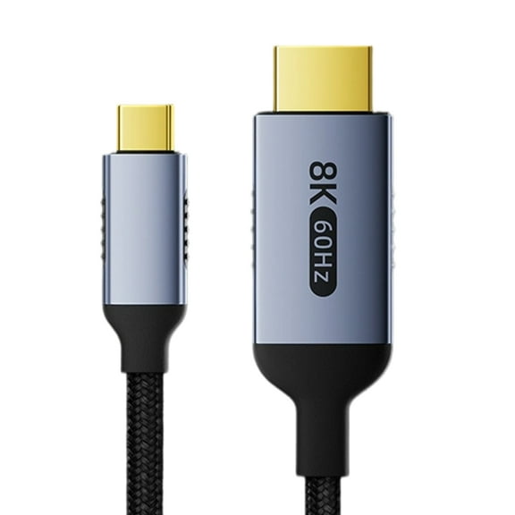 2.1 USB C Video Cable 8K at 60Hz 4K at 240Hz Nylon Braided Cord Enhances Display
