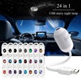 thumbnail image 1 of 2 In 1 USB Galaxy Star Projector Night Light, 360° Bendable Gooseneck Dimmable Lamp with 24 Interchangeable Cosmic Slides, Portable Starry Sky Decor Light for Bedroom Kids Room Car Travel Party, 1 of 9