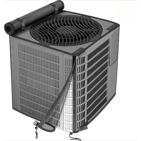 dutao AC Unit Cover, 2-in-1 Mesh Outdoor with Waterproof Top, 24" W x 24" D x 30" H