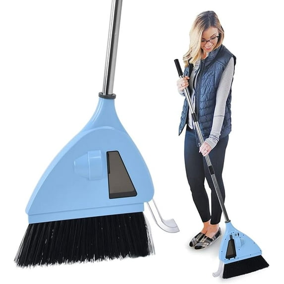 2 in 1 Vacuum Sweeper, USB Charging Cordless Vacuum Broom Cleaner Cordless Sweeper Strong Suction Cordless Quiet Sweeper Broom for Household Bedroom Hotel Office