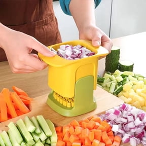2 in 1 Vegetable cutter Veg chopper Fruit Onion chopper Potato Fries slicer Salad Dicer Quick salad maker Mandoline slicer manual hand pressure 2024 model. Outdoor picnic cutter