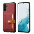 thumbnail image 1 of 2 in 1 Wallet Back Cover for Samsung Galaxy A15 PU Leather Magnetic Clasp Back Case Cover with Card Holder Pocket Slim Phone Cases for Samsung Galaxy A15 - Red, 1 of 6