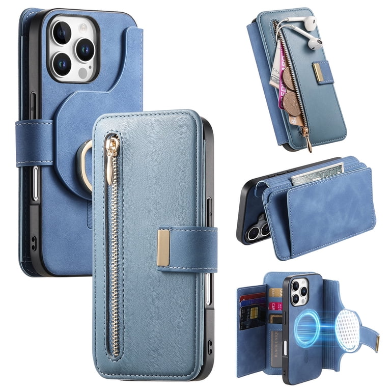2 in 1 Wallet Case for Apple iPhone 16 Pro Max, Detachable