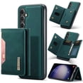 thumbnail image 1 of 2 In 1 Wallet Case Compatible with Samsung Galaxy S24 Plus, Premium PU Leather Phone Case Back Cover Magnetic Detachable with Trifold Wallet Card Holder Pocket for Samsung Galaxy S24 Plus, Green, 1 of 10