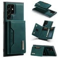 thumbnail image 1 of 2 In 1 Wallet Case Compatible with Samsung Galaxy S24 Ultra, Premium PU Leather Phone Case Back Cover Magnetic Detachable with Trifold Wallet Card Holder Pocket for Samsung Galaxy S24 Ultra, Green, 1 of 9