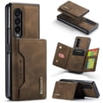 thumbnail image 1 of 2 In 1 Wallet Case Compatible with Samsung Galaxy Z Fold 4, Premium PU Leather Phone Case Back Cover Magnetic Detachable with Trifold Wallet Card Holder Pocket for Samsung Galaxy Z Fold 4, Coffee, 1 of 10