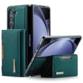 thumbnail image 1 of 2 In 1 Wallet Case Compatible with Samsung Galaxy Z Fold 6, Premium PU Leather Phone Case Back Cover Magnetic Detachable with Trifold Wallet Card Holder Pocket for Samsung Galaxy Z Fold 6, Green, 1 of 11
