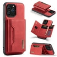 thumbnail image 1 of 2 In 1 Wallet Case Compatible with iPhone 16e, Premium PU Leather Phone Case Back Cover Magnetic Detachable with Trifold Wallet Card Holder Pocket for iPhone 16e, Red, 1 of 7