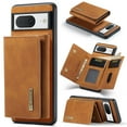 thumbnail image 1 of 2 in 1 Wallet Case for Google Pixel 8a, Retro PU Leather Cell Phone Back Cover Magnetic Detachable with Wallet Credit Card Cash Holder Kickstand for Google Pixel 8a, Brown, 1 of 10
