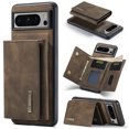 thumbnail image 1 of 2 in 1 Wallet Case for Google Pixel 9 Pro XL, Retro PU Leather Cell Phone Back Cover Magnetic Detachable with Wallet Credit Card Cash Holder Kickstand for Google Pixel 9 Pro XL, Coffee, 1 of 10
