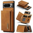 thumbnail image 1 of 2 in 1 Wallet Case for Google Pixel 9 Pro XL, Retro PU Leather Cell Phone Back Cover Magnetic Detachable with Wallet Credit Card Cash Holder Kickstand for Google Pixel 9 Pro XL, Brown, 1 of 10