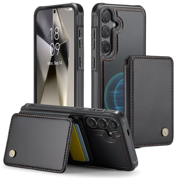 2 In 1 Wallet Case for Samsung Galaxy Note 10+ Plus, Detachable Magnetic Back Cover Cards Holder Premium PU Leather Stand RFID Blocking Bumper Shockproof Case Cover for Samsung Galaxy Note 10+, Black