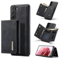 thumbnail image 1 of 2 in 1 Wallet Case for Samsung Galaxy S24, Retro PU Leather Cell Phone Back Cover Magnetic Detachable with Wallet Credit Card Cash Holder Kickstand for Samsung Galaxy S24, Black, 1 of 9