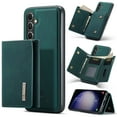 thumbnail image 1 of 2 in 1 Wallet Case for Samsung Galaxy S25, Retro PU Leather Cell Phone Back Cover Magnetic Detachable with Wallet Credit Card Cash Holder Kickstand for Samsung Galaxy S25, Green, 1 of 10
