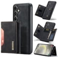thumbnail image 1 of 2 in 1 Wallet Case for Samsung Galaxy S25 for Women Men, Detachable Cards Holder Magnetic Back Cover Stand Feature Shockproof Premium PU Leather Phone Cover for Samsung Galaxy S25, Black, 1 of 12