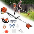 thumbnail image 1 of 2 in 1 Weed Wacker Gas, 52cc 2-Stroke Gas Weed Eater, String Trimmer/Edger with with Extension Pole, 8500RPM Strong Power & 2025 Upgraded Weed Eater Gas Powered for Yard and Garden (Orange), 1 of 8