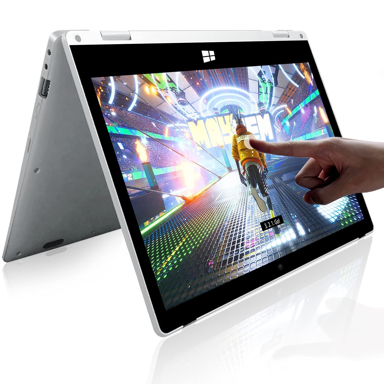 2 in 1 Windows Laptop, 11.6 inch Laptop Computer, 4GB RAM, 128GB SSD ...