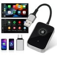 thumbnail image 1 of 2 in 1 Wireless CarPlay Adapter 2025 Upgraded, Wireless CarPlay & Android Auto Adapter Converts Factory Wired CarPlay to Wireless, Plug and Play Car Play Wireless Adapter, Compatible /Android, 1 of 7