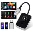 thumbnail image 1 of 2 in 1 Wireless CarPlay Adapter Upgraded, Wireless CarPlay & Android Auto Adapter Converts Factory Wired CarPlay to Wireless, Plug and Play Car Play Wireless Adapter, Compatible /Android, 1 of 7