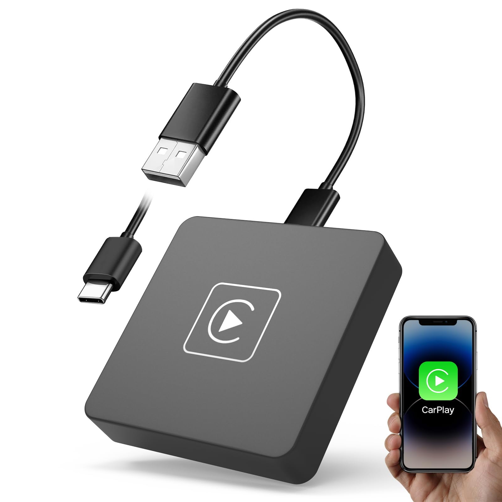 2 in 1 Wireless CarPlay Adapter, Convert Wired to Wireless CarPlay ...