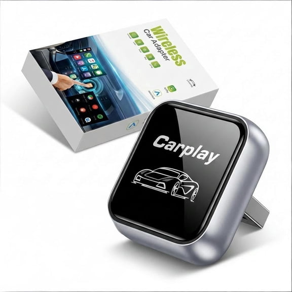 2 in 1 Wireless CarPlay & Android Auto Adapter, Plug & Play, No Delay & Fast, for Apple iPhone iOS 10+ & Android 11+, Convert Wired to Wireless for 1000+ Cars, USB-A/Type-C Port with 8730E Chip