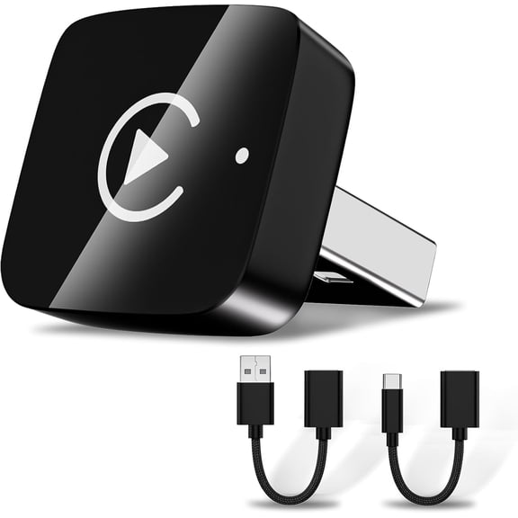 2 in 1 Wireless CarPlay and Android Auto Adapter for iPhone,USB/USB C Plug & Play Mini Car Adapter Fast and Stable Connection,Convert Wired CarPlay to Wireless Compatible with iPhone 8+/Android 11.0+