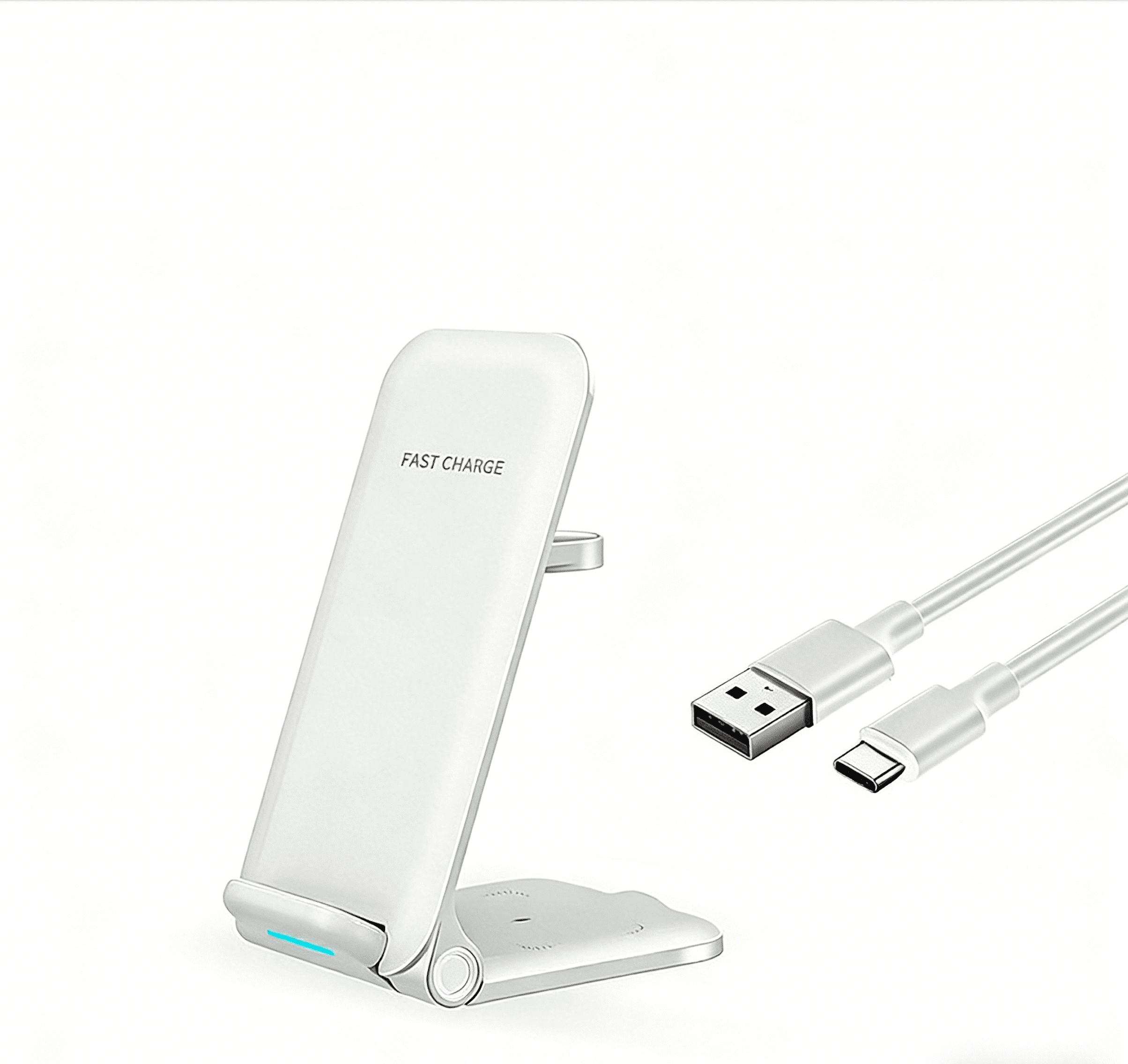 2 in 1 Wireless Charger,Foldable 20W Fast Wireless Charging Stand Compatible with iPhone 16/16 Pro/15/14/13/12/X/AirPods,Dual Phone Induction Charge Station for Samsung,Pixel,Xperia,LG(No Plug)
