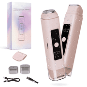 2 in 1 Women Electric Shaver, Dual Head Bikini Trimmer, IPX7 Waterproof Wet & Dry Use Body Hair Trimmer and Facial Hair Remover for Bikini Underarm Leg Arm Face Lip