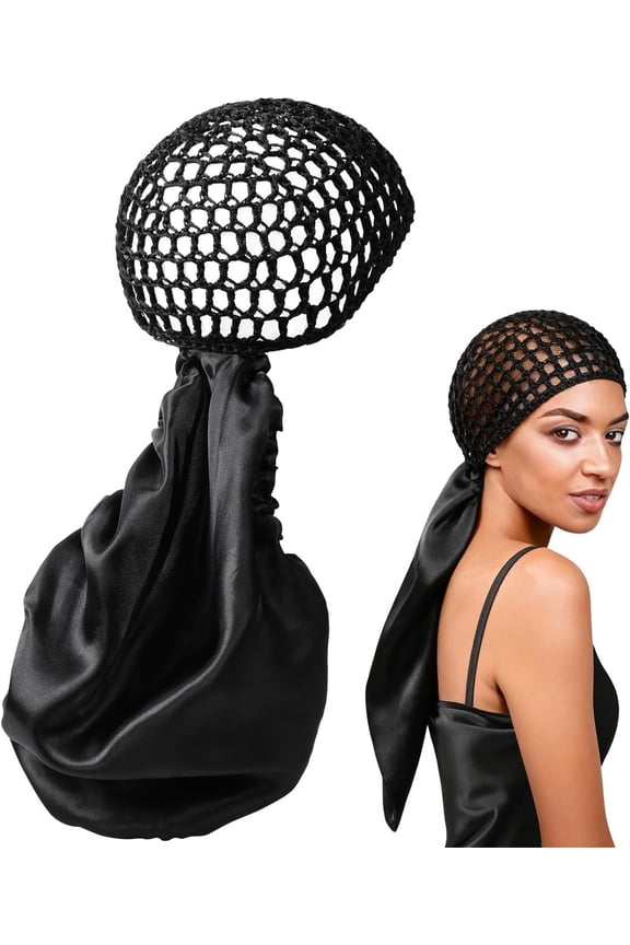 2 in 1 Wrap cap hair net and cap Bonnet,Hair wrap for Sleeping, Styling, Long Hair Care,Soft and Comfortable Design, Adjustable Hair Wrap Nettie Band,Hair wrap scarf,Bonnet for curly hair