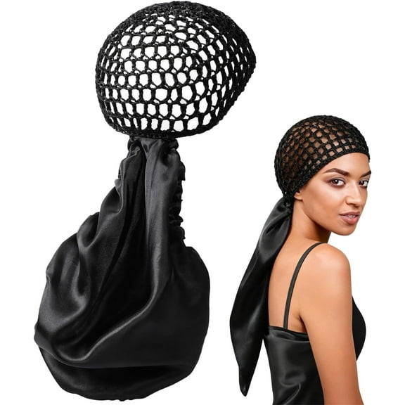 2 in 1 Wrap cap hair net and cap Bonnet,Hair wrap for Sleeping, Styling, Long Hair Care,Soft and Comfortable Design, Adjustable Hair Wrap Nettie Band,Hair wrap scarf,Bonnet for curly hair