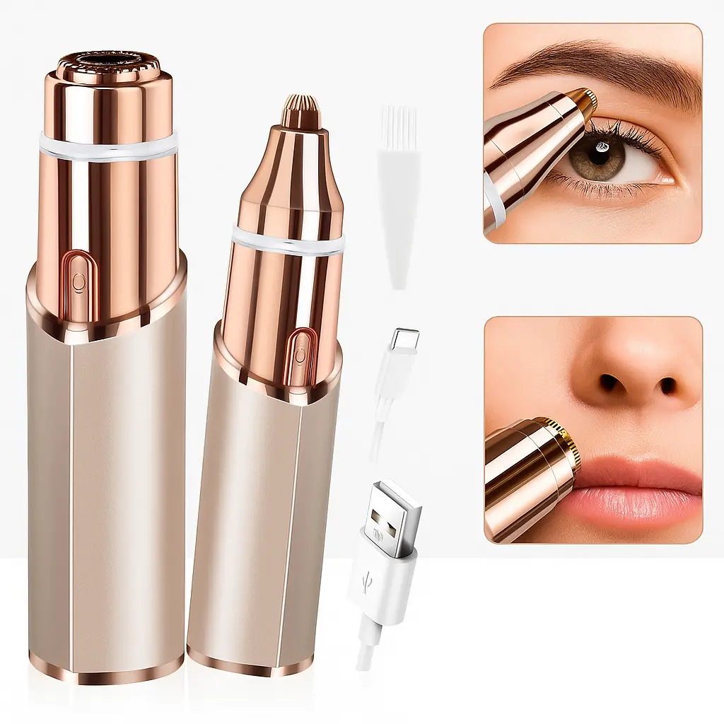 2 in 1 facial eyebrow hair trimmer,Electric Eyebrow Trimmer, Lip Facial ...