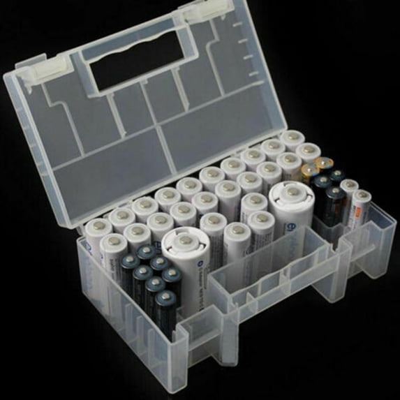 2.1 x 3.4 x 5.9in Battery Storage Box, Hold 20 Batteries, Size 5 and 14 Batteries, Size 7, Storage Box with Handle, Lightweight and Durables, Convenient for Daily Use