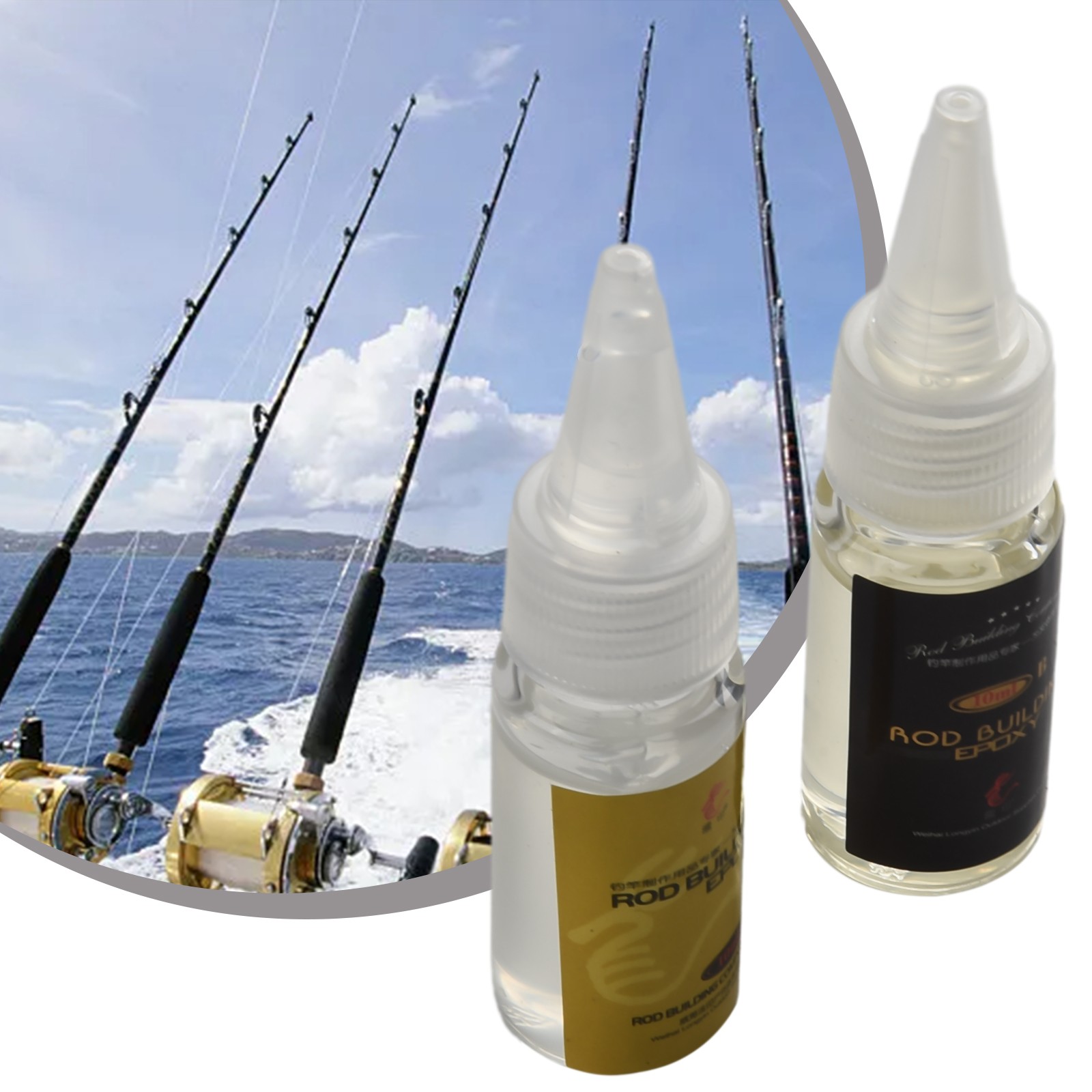 2×10/20ml Fishing Rod Building Epoxy Thread Coating Rod Building Epoxy ...