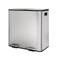 thumbnail image 1 of 2*10.6 Gallon Dual Compartment Kitchen Trash Can, 80L Stainless Steel Step-on Recycling Bin with Soft Close Lid and Removable Inner Buckets  for Home and Office, 1 of 6