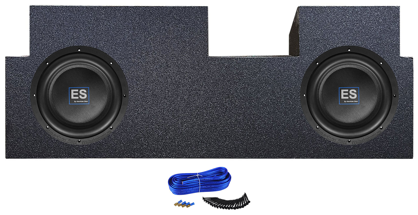 2 10" American Bass Subwoofers+Sub Box Enclosure Fits 2019 2023 Jeep