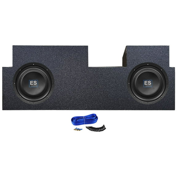 2 10" American Bass Subwoofers+Sub Box Enclosure Fits 2019- 2023 Jeep Gladiator