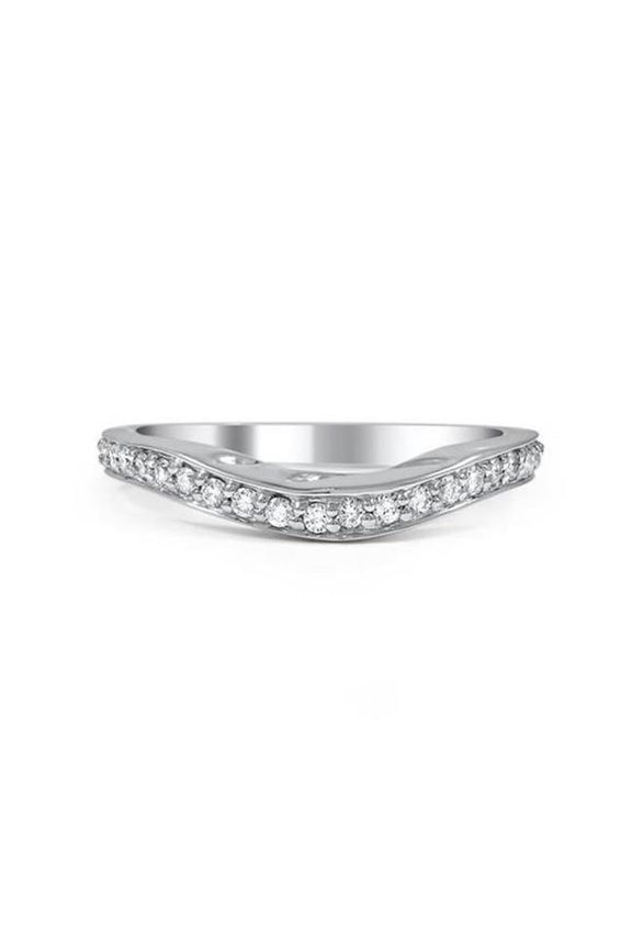 2.10 CT Diamonds Wedding F VVS1 Round Cut Band - 14K White Gold