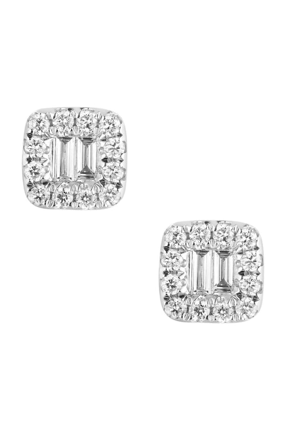2.10 CT Round Cut FL/D Lab Created Stud Earrings 14k White Gold Plated Push Back 7mm